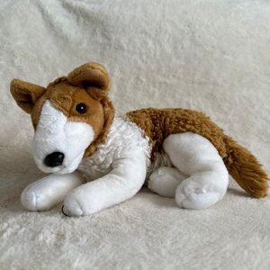 Ty Buddies Cassie the Collie Dog Laying 12” Plush Stuffed Animal Toy